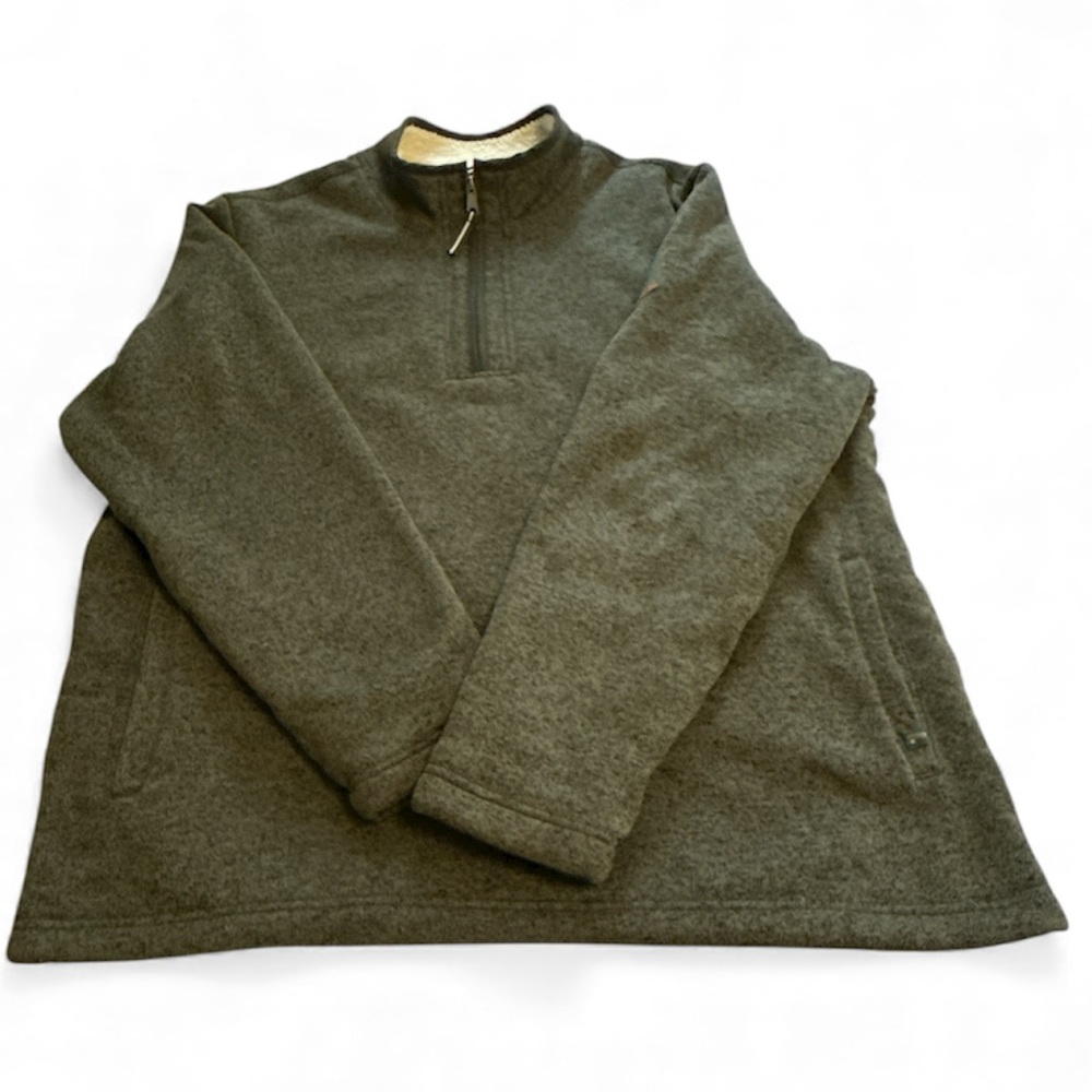 Orvis Fleece Lined Olive Green Quarter Zip